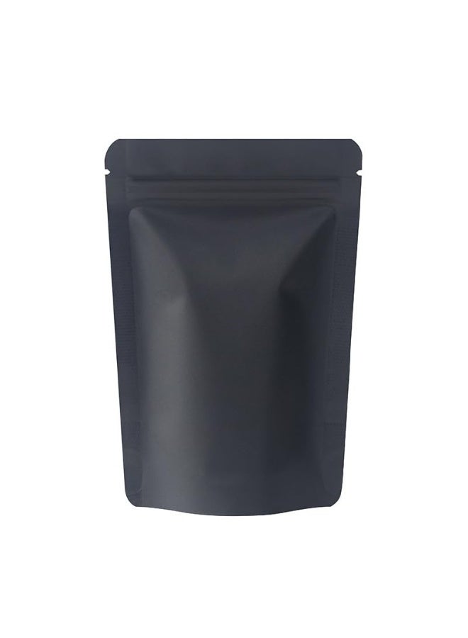 CLENEA 100 Pack 5.5 x 8.6 Inches Resealable Stand Up Smell Proof Pouch Black Sealable Foil Bags For Food Storage Packaging And Organization - Image 2